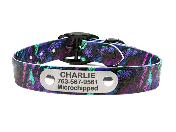 Watercolor Brushstrokes No-Stink Waterproof Collar