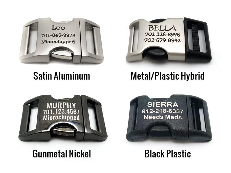 Galactica Polyester Webbing Dog Collar with Laser Engraved Personalized Buckle - Flying Dog Collars