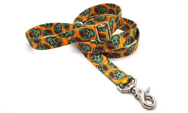 Sugar Skulls Adjustable Handle Leash