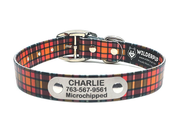 Tartan Plaid No-Stink Waterproof Collar