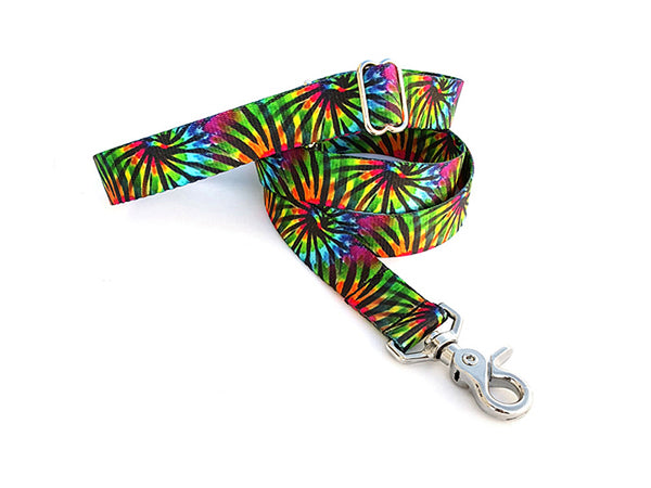 Tie Dye Stripes Adjustable Handle Leash